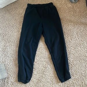 All black sweatpants, Old navy, Cuffed foot holes/waist band,